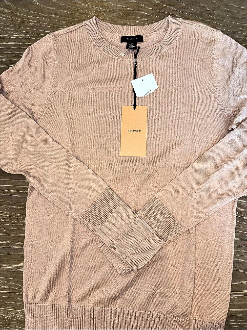 Halogen Pink Crew Neck Sweater Size XS NWT
